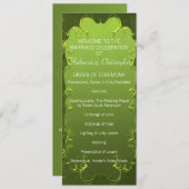 Elegant Green Wedding Programme Programmakaart (Voorkant / Achterkant)