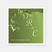Elegant Green Wedding Reception Servet (Voorkant)