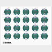 Elegant Green Wedding Ronde Sticker (Vel)