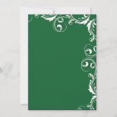 Elegant Green White Graduation Party Invitation Kaart (Achterkant)