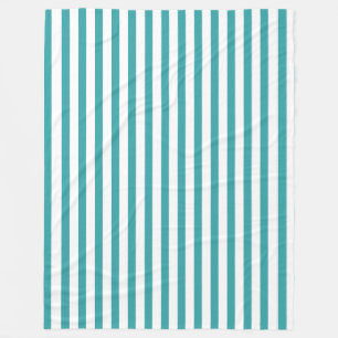 Elegant Green White Stripes Decorative Trend Color Fleece Deken