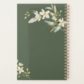 Elegant Green Wildflower Greenery Botanical Planner (Achterkant)