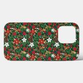 Elegant Green Winter Red White Gold Floral Pattern Case-Mate iPhone Case (Achterkant (horizontaal))