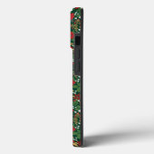 Elegant Green Winter Red White Gold Floral Pattern Case-Mate iPhone Case (Achterkant / Links)