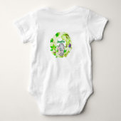 Elegant Green Wreater Monogram Elephant Romper (Achterkant)