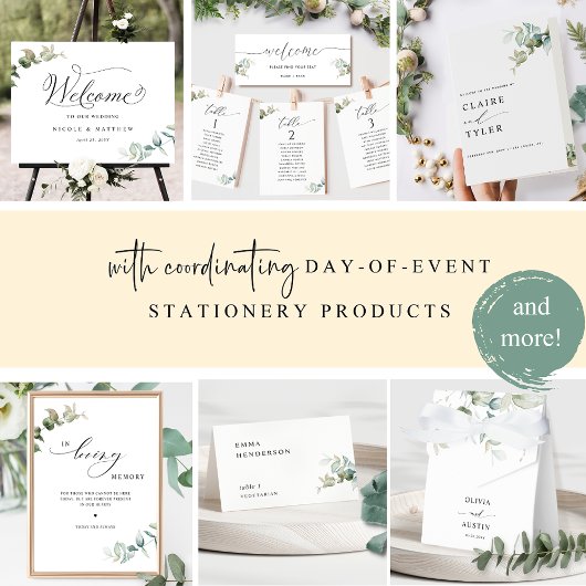 Elegant Greenery 50th Wedding Jubileum Kaart