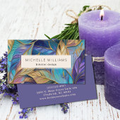 Elegant Greenery Abstract Leaf Visitekaartje