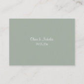 Elegant Greenery Accommodatie Card Informatiekaartje (Achterkant)