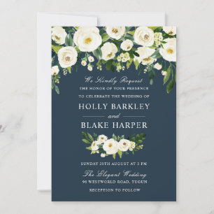 Elegant Greenery All Seasons Wedding Invitation Kaart