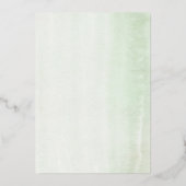 Elegant Greenery and Wedding Dress Vrijgezellenfee Folie Uitnodiging (Achterkant)