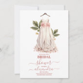 Elegant Greenery and Wedding Dress Vrijgezellenfee Kaart (Voorkant)
