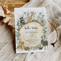 Elegant Greenery Australian Animals Baby shower in