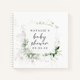 Elegant Greenery Baby shower Guest Book Notitieboek