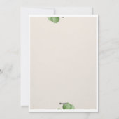 Elegant Greenery Baby shower Invitation Kaart (Achterkant)