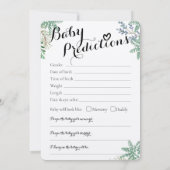Elegant Greenery Baby shower Predictions & Advice (Achterkant)