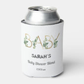 Elegant Greenery Baby Slogan Floral Baby shower Blikjeskoeler (Blikje Voorkant)