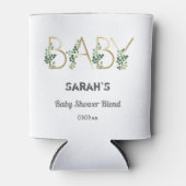 Elegant Greenery Baby Slogan Floral Baby shower Blikjeskoeler (Voorkant)
