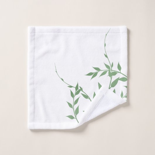 Elegant Greenery Bad Handdoek (Wasdoekje)