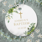Elegant Greenery Baptism Christening Bedankjes Labels