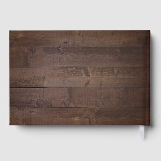 Elegant greenery barn county rustic bruiloft gastenboek (Achterkant)