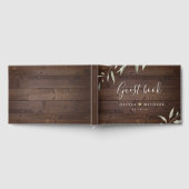Elegant greenery barn county rustic bruiloft gastenboek (Volledig)