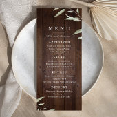 Elegant greenery barn county rustic bruiloft menu