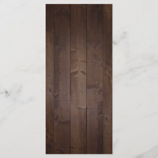 Elegant greenery barn county rustic bruiloft menu (Achterkant)