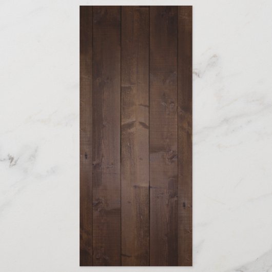 Elegant greenery barn county rustic bruiloft menu (Achterkant)