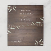 Elegant greenery barn county rustic bruiloft plaatskaartje (Buitenkant ongevouwen)