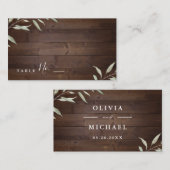 Elegant greenery barn county rustic bruiloft plaatskaartje (Voorkant / Achterkant)