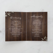 Elegant greenery barn county rustic bruiloft programma (Binnen)