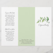 Elegant Greenery Beauty Salon Trifold Brochure (Voorkant)