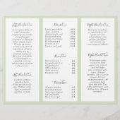 Elegant Greenery Beauty Salon Trifold Brochure (Achterkant)