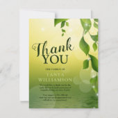 Elegant Greenery begrafenismonument Dank u Bedankkaart (Voorkant)