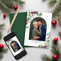 Elegant Greenery Berries Arch kerstfoto