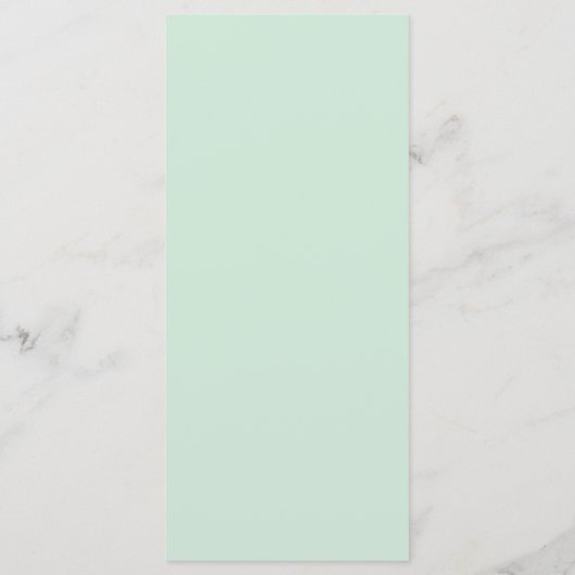 Elegant Greenery, Bleke Groene en Blauwe Waterverf Menu (Achterkant)