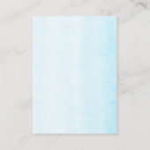 Elegant Greenery Blue Diaper Raffle Ticket Informatiekaartje (Achterkant)