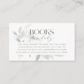Elegant Greenery Books voor Baby Informatiekaartje (Voorkant)