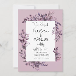 Elegant Greenery Border Wedding Kaart