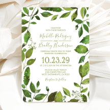 Elegant Greenery Botanical Foliage Wedding