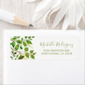 Elegant Greenery Botanical Garden Foliage Etiket (Insitu)