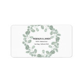 Elegant Greenery Botanical Return Address Label (Voorkant)
