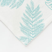 Elegant Greenery Botanical Tropical Leaves Pattern Fleece Deken (Hoek)