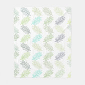 Elegant Greenery Botanical Tropical Leaves Pattern Fleece Deken (Voorkant)