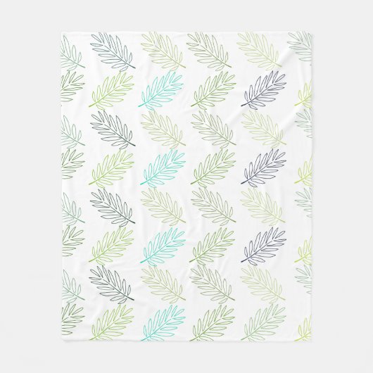 Elegant Greenery Botanical Tropical Leaves Pattern Fleece Deken (Voorkant)