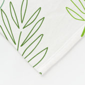 Elegant Greenery Botanical Tropical Leaves Pattern Fleece Deken (Hoek)