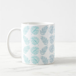 Elegant Greenery Botanical Tropical Leaves Pattern Koffiemok