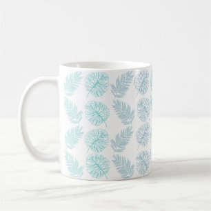 Elegant Greenery Botanical Tropical Leaves Pattern Koffiemok