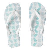 Elegant Greenery Botanical Tropical Leaves Pattern Teenslippers (Voetbed)