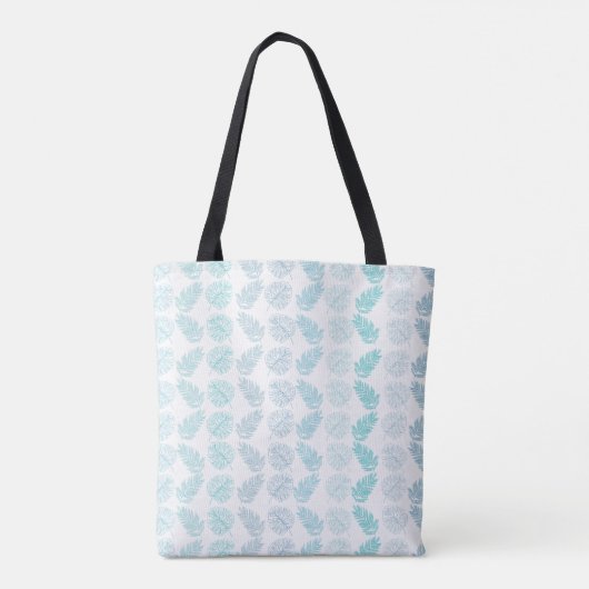 Elegant Greenery Botanical Tropical Leaves Pattern Tote Bag (Achterkant)